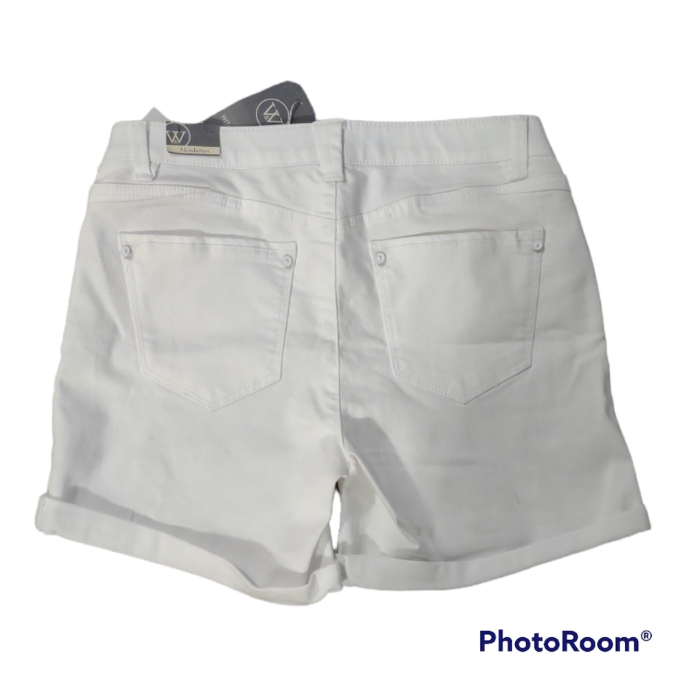 Wit & Wisdom Women's Ab-Solution Cuff Denim Shorts - Picture 4 of 6